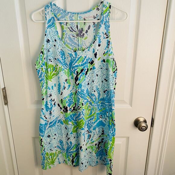 Lilly Pulitzer Cordon Dress Size Medium Racerback Lets Cha Cha Tank Preppy M - Picture 2 of 5